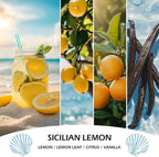 Sicilian Lemon Candles, 7oz Sicilian Lemon Scented Candle, Natural Soy Candles - Image 2