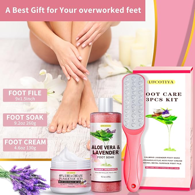 LUCOTIYA Pedicure Kit Foot Spa Soak Set Callus/Cuticle Remover File, Dead Skin - Image 6