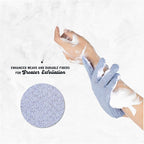 4 Pairs Exfoliating Gloves, 100% Nylon, Dual Texture Body Scrub - Image 3