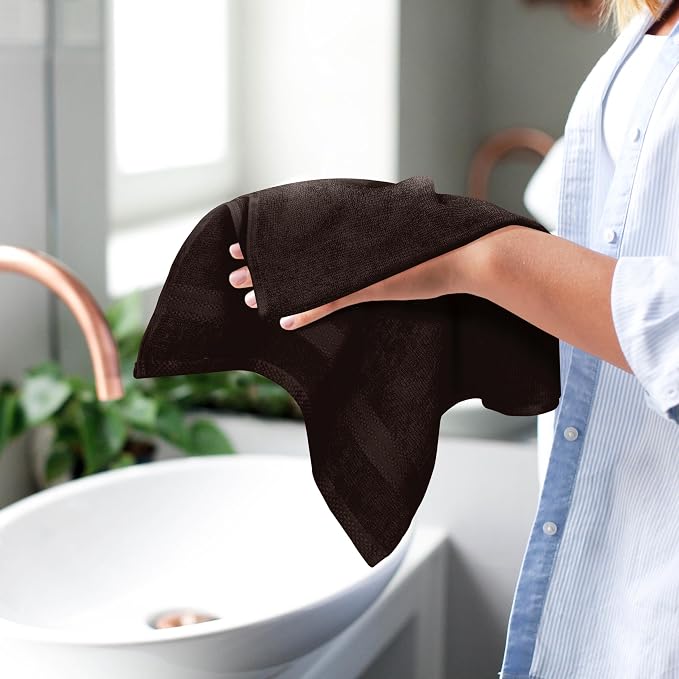 GLAMBURG Ultra Soft 6-Piece Hand Towel Set 16x28-100% Ringspun Cotton - Image 5