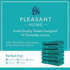 Pleasant Home Bath Towels Set of 6 100% Cotton, 515 GSM | Lightweight, Soft & - Image 2