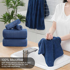 Ycosy 4 Pack Extra Large Microfiber Bath Towels Set, 35x70 inches, Less Lint - Image 3