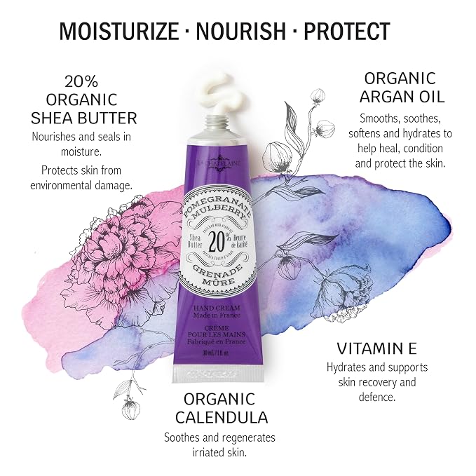 La Chatelaine 20% Shea Butter Hand Cream Travel Size, Organic Argan Oil - Image 2