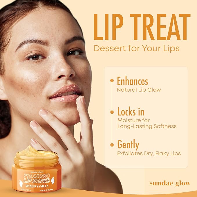 Lip Scrub with Mango Vanilla – Exfoliates, Hydrates & Repairs – Smooths - Image 2