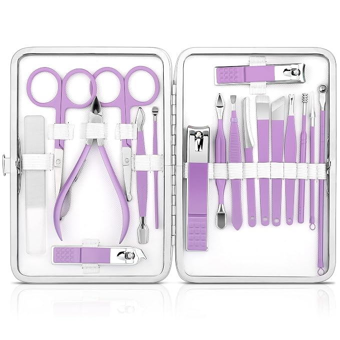 Manicure Set Professional Manicure Pedicure Kit Tools Travel Nail Care Kit by fenlebeneil