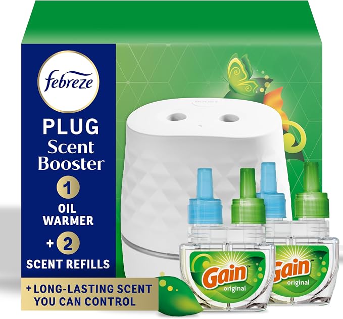 Febreze Plug Scent Booster Starter Kit – Air Freshener, Oil Diffuser, by Febreze