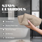 White Classic Wealuxe Taupe Hand Towels - Image 6