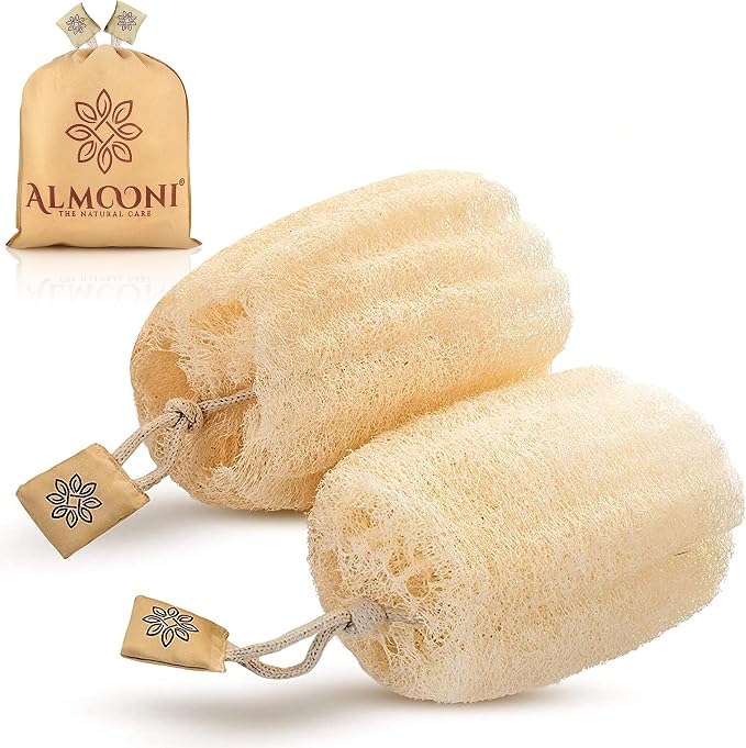 Almooni Natural Loofah Exfoliating Body Scrubber by Almooni