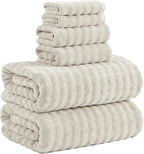 KBY Bath Towels Set 6 Piece 40x80 Inches，2 Extra Large Bath Sheets 2 Hand by KBYHome