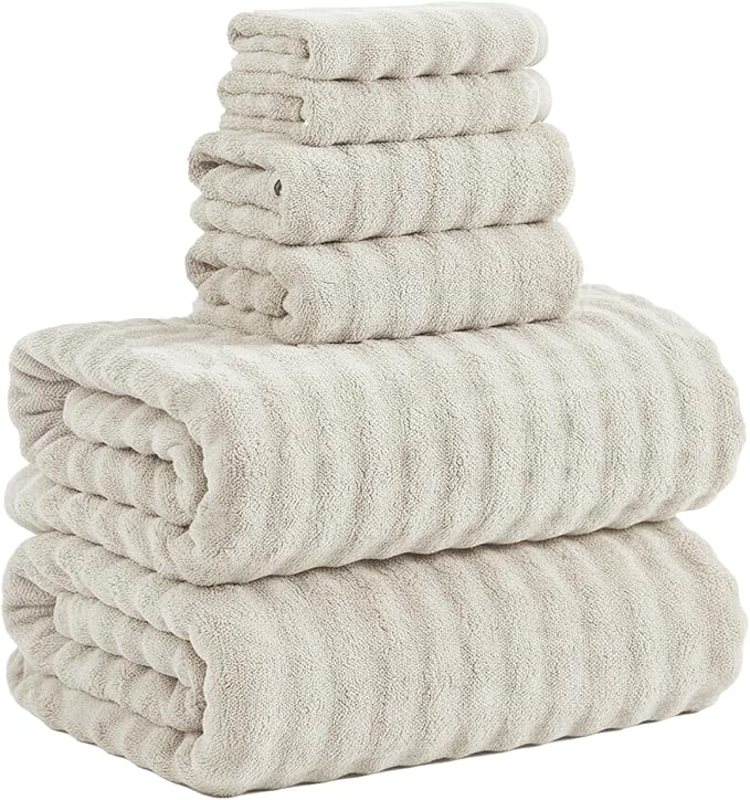 KBY Bath Towels Set 6 Piece 40x80 Inches，2 Extra Large Bath Sheets 2 Hand by KBYHome