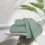 BOUTIQUO Ultra Soft 3 Pack Cotton Towel Set, Contains a Bath Towels 28x55 inch - Image 3