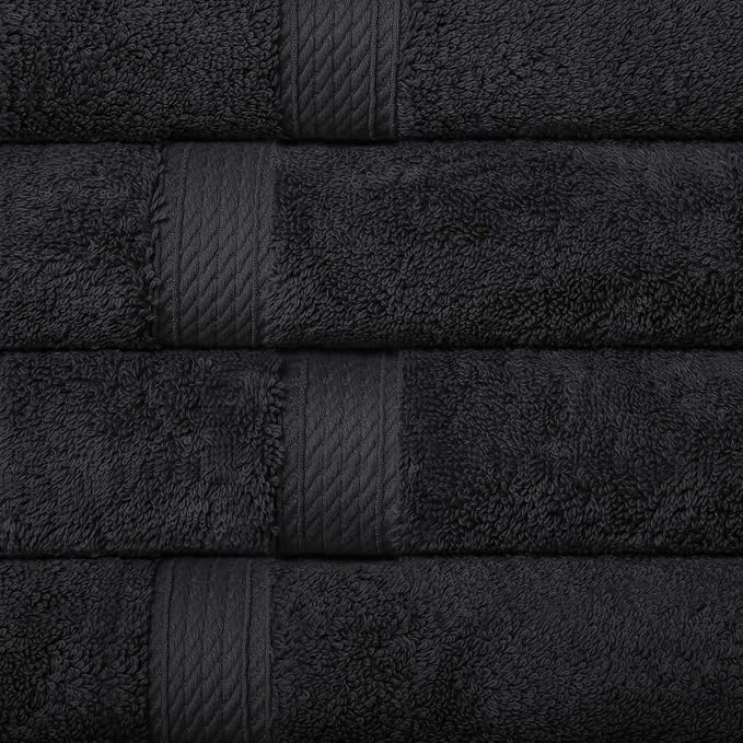 SUPERIOR Egyptian Cotton Pile Hand Towel Set of 4, Ultra Soft Luxury Towels - Image 4