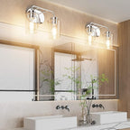 Tipace Chrome Vintage Bathroom Vanity Light, 2 Lights Modern Stainless Steel - Image 4