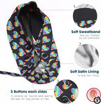 Satin Lined Scrub Caps with Buttons & Sweathand, Surgical Caps - Image 3