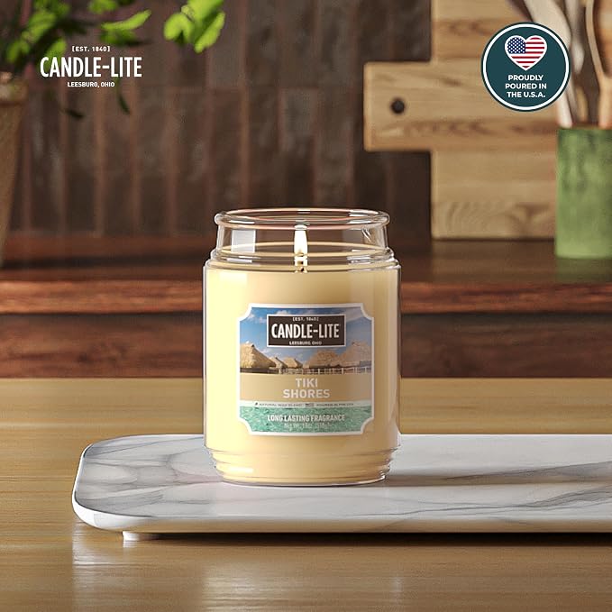 Candle-lite Scented Candles, Tiki Shores, 18 oz Jar, Proudly Poured in The USA - Image 2