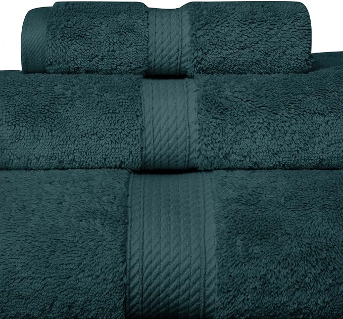 Superior Egyptian Cotton Pile 3 Piece Towel Set, Includes 1 Bath, 1 Hand - Image 4