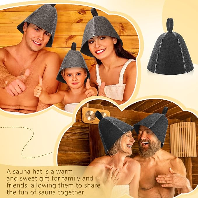JaGely Sauna Hat for Men Women Sauna Hat Vaporarium Cap Russian Banya Cap for - Image 5