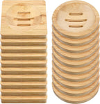 20Pcs Bamboo Soap Dishes 3 Inch Wooden Soap Tray Soaps Holder - Image 8