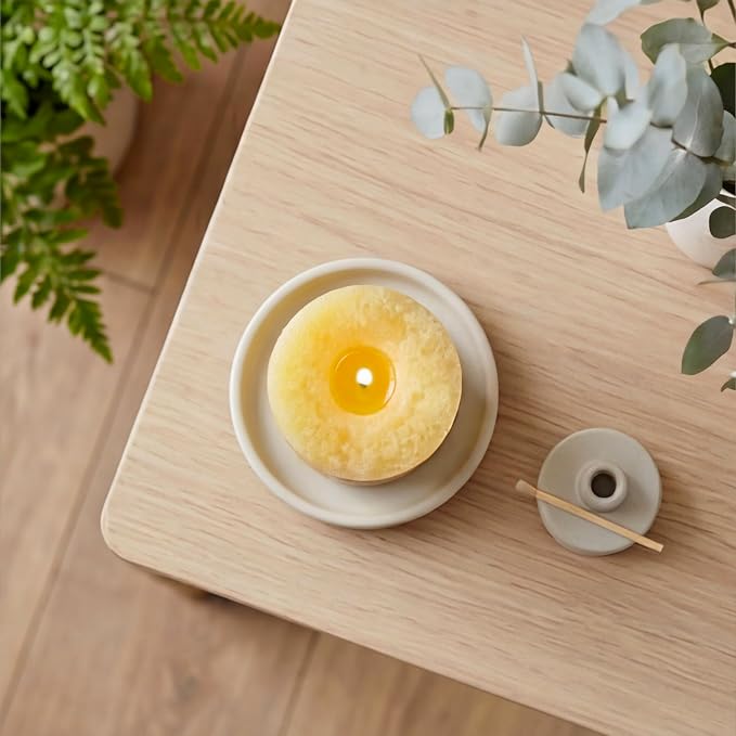 Aroma Naturals Essential Oil Orange and Lemongrass Scented Pillar Candle - Image 7