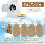 4 Pieces Bath Mitt Loofah Shower Gloves Natural Exfoliating Hemp Scrubbing Mitt - Image 7