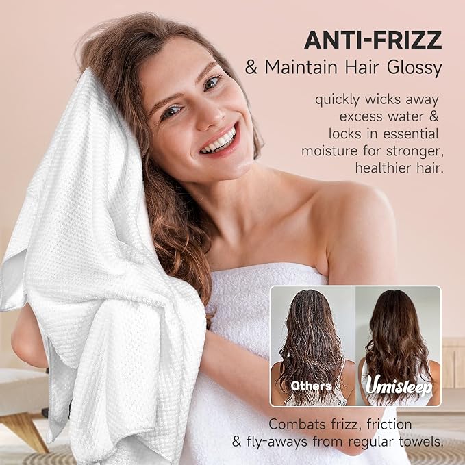 Umisleep Extra Large Microfiber Hair Towel - Image 4