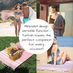 Bazaar Anatolia Turkish Beach Towel – 100% Cotton, Quick Dry, Sand Free Towel - Image 3