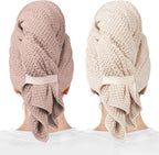 ROLSHOL 2 Packs Large Microfiber Hair Towels by ROLSHOL