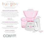 True Glow by Conair Moisturizing Mist Facial Sauna System; Pink / Cream - Image 10