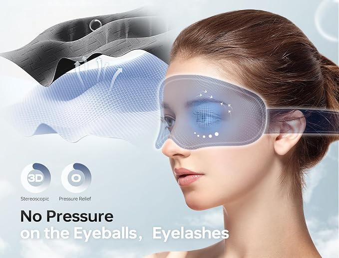 TOPOINT Sleep Mask with Bluetooth Headphones, 3D Eye Mask - Image 3