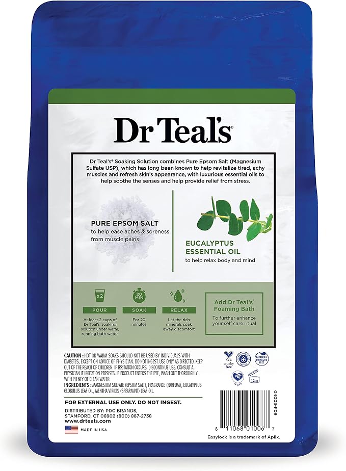 Dr Teal's Pure Epsom Salt, Lavender & Eucalyptus Duo Bundle, 3 lbs - Image 10