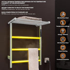 Towel Warmer Wall Mounted with 3 Electric Stainless Steel Heated Bars, Hot - Image 2