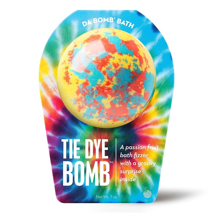 Da Bomb Bath Tie Dye Yellow Bath Bomb, Passion Fruit - Image 2