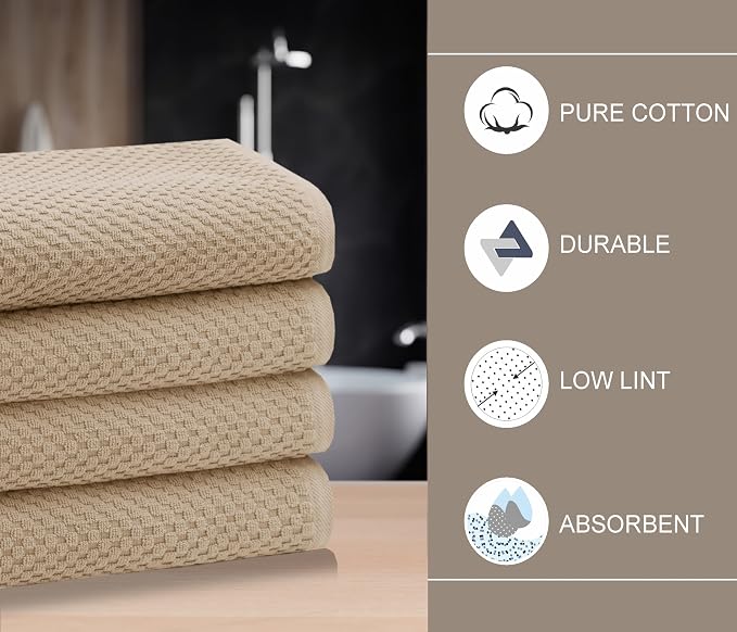 COTTON CRAFT Waffle Bath Towel - Image 3