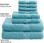 Madison Park 800GSM Bathroom Towel Set of 8 100% Cotton Bath Towel Set - Image 4
