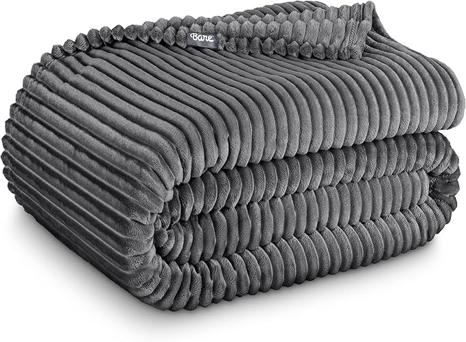 Bare Home Textured Fleece Blanket by BareHome