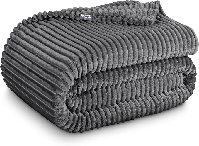 Bare Home Textured Fleece Blanket by BareHome