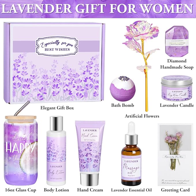 Mothers Day Gifts for Mom, Lavender Gift Baskets, Birthday Gifts for Women - Image 2