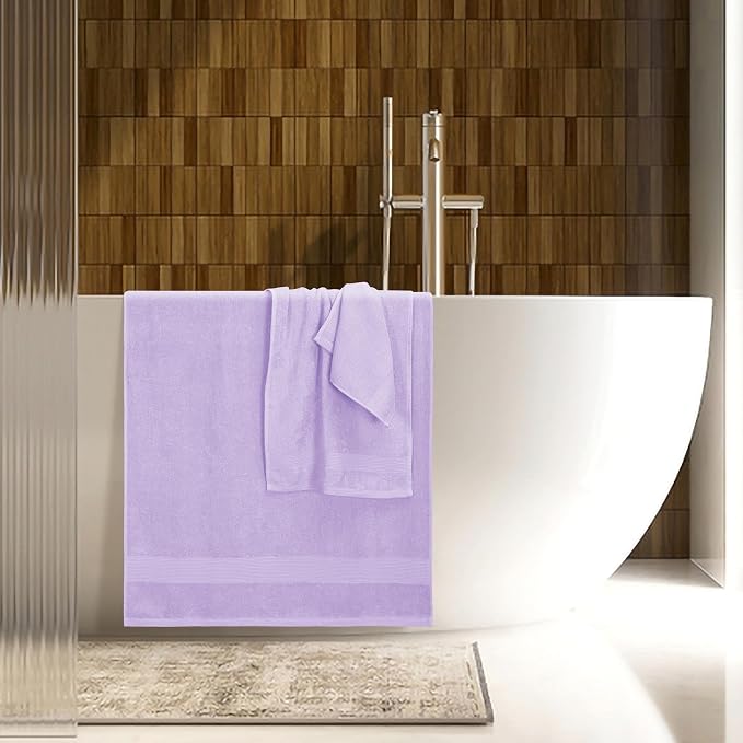 Belizzi Home 8 Piece Towel Set 100% Ring Spun Cotton, 2 Bath Towels 27x54 - Image 5