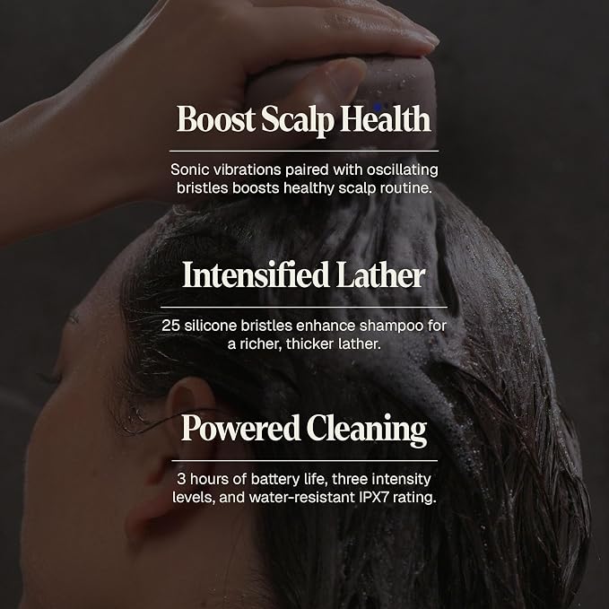 Black Wolf Sonic Scalp Scrubber, - Image 3