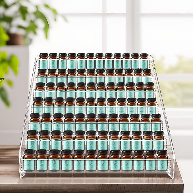 Vowcarol Essential Oil Organizer 7 Tier, Essential Oil Storage Shelf, Essential - Image 2