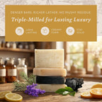 Mary Case Goat Milk Variety Bar Soap Set of 4 | Lavender, Pine Tar, Tea Tree & - Image 3