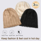 Women's Summer Beanie for Men Hat Boho Hats Adult Dwarf Hats Chemo Cap Cancer - Image 2
