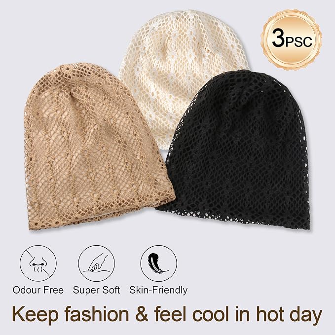 Women's Summer Beanie for Men Hat Boho Hats Adult Dwarf Hats Chemo Cap Cancer - Image 2
