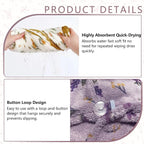 3 PCS Hair Towel Wrap Cute Pastel Floral Print Microfiber Fleece Hair Drying - Image 6