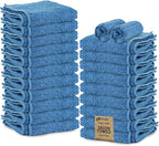 24 Pack Navy Blue Hand Towel 100% Cotton Spa Towel – 16x26 inches Highly by STFLinen