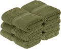 Superior Egyptian Cotton Pile Face Towel/Washcloth Set of 6, Ultra Soft Luxury by SUPERIOR