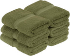 Superior Egyptian Cotton Pile Face Towel/Washcloth Set of 6, Ultra Soft Luxury by SUPERIOR