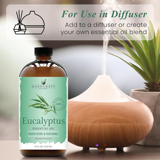 Handcraft Blends Eucalyptus Essential Oil in Glass Bottle – Huge 16 Fl Oz – - Image 4