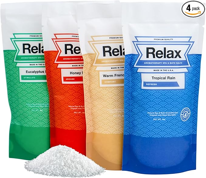 Relax Spa & Bath Aromatherapy Bath Salts Variety Pack by RelaxSpaBath