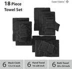 LANE LINEN Bath Towel Set of 18 – Premium 100% Cotton, 6 Bath, 6 Hand & 6 - Image 3